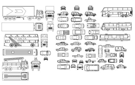 bus parking cad block|bus elevation cad block.